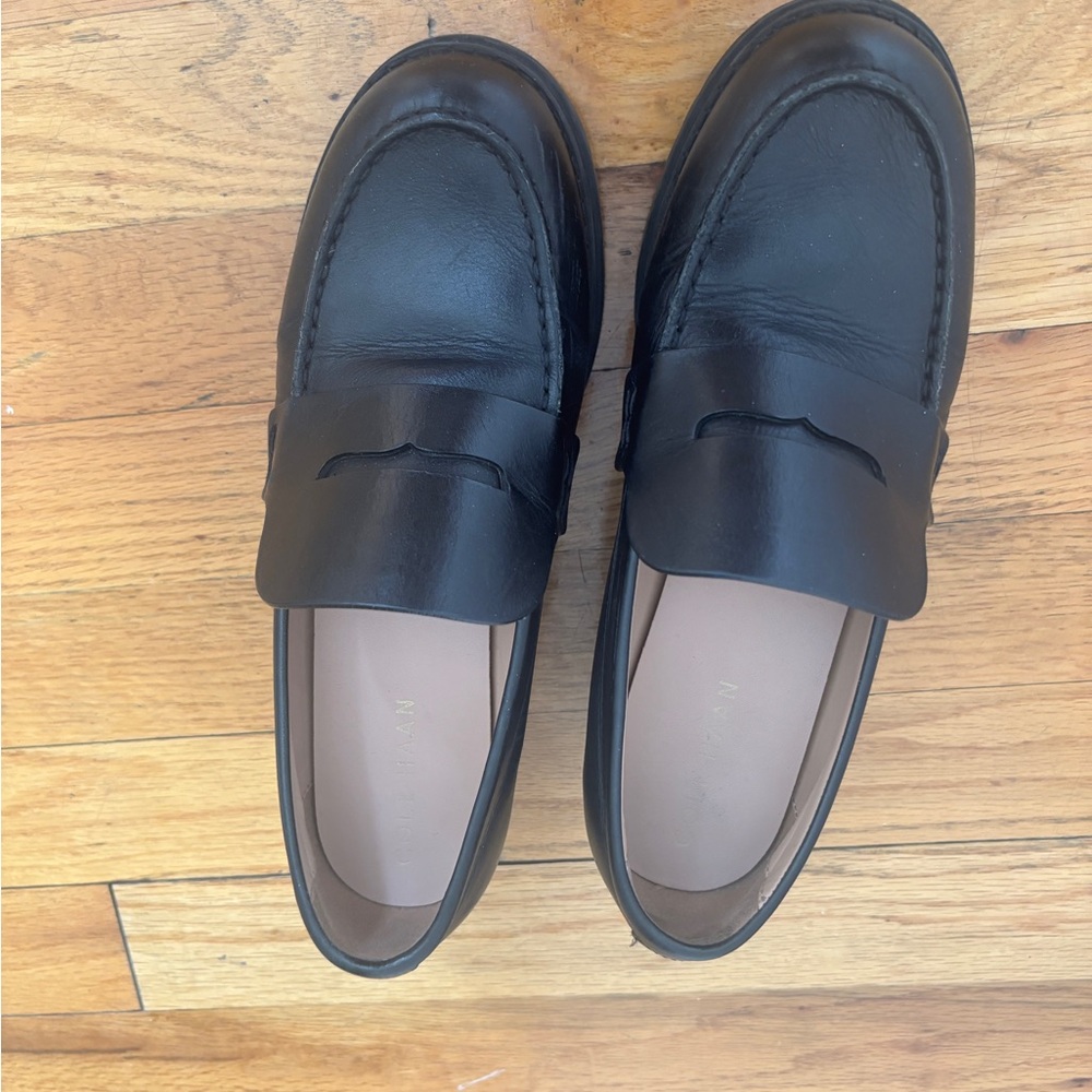 Cole Haan Black Penny Loafers Sleek Minimalist Design